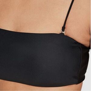 NWT Madewell Bathing Suit Swim Top Size Large Black Removable Straps‎